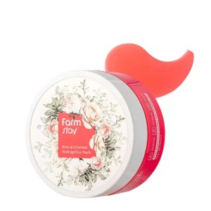 FARMSTAY, Увлажняющие гидрогелевые патчи для области вокруг глаз с экстрактом дамасской розы и керамидами Rose & Ceramide Hydrogel Eye Patch, 60 шт