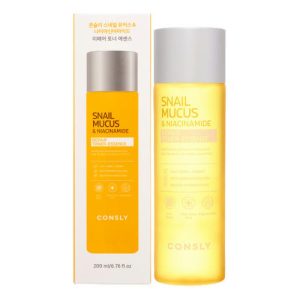 CONSLY, Восстанавливающий тонер-эссенция с муцином улитки и ниацинамидом Snail Mucus & Niacinamide Repair Toner-Essence, 200 мл