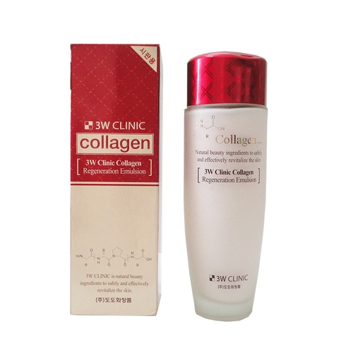 3W CLINIC, Восстанавливающая эмульсия для лица с коллагеном, 150 мл