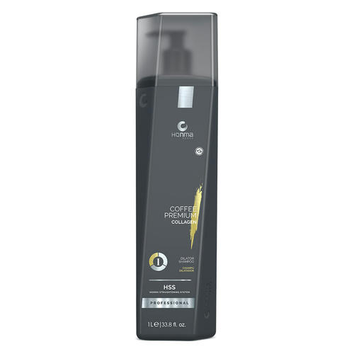 HONMA TOKYO, Подготавливающий шампунь Coffee Premium Collagen Dilator Shampoo 1 Шаг, 1000 мл