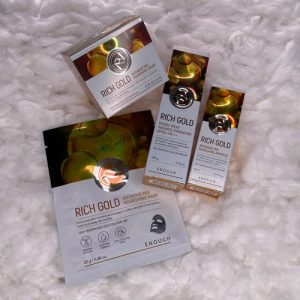 ENOUGH, Набор Питательный крем для лица, 50 мл, Тональный крем №13, 100 мл, Сыворотка для лица против морщин, 30 мл, Тканевая маска с золотом 1 шт