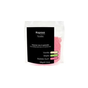 KAPOUS, Полимерный воск в гранулах «Flexible» с ароматом бабл гам Depilation, 500 гр