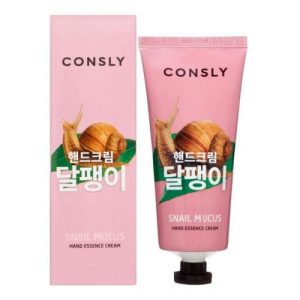 CONSLY, Крем-сыворотка для рук с муцином улитки Snail Hand Essence Cream, 100 мл