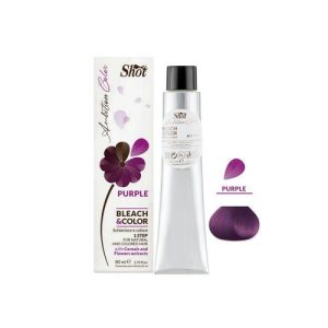 SHOT, Обесцвечивающий крем с пигментом Пурпурный Purple Bleach & Color, 80 мл