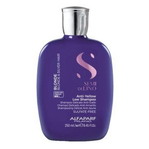 ALFAPARF MILANO, Шампунь тонирующий анти-жёлтый Semi Di Lino Blonde&Brunette, 250 мл