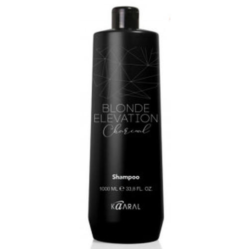 KAARAL, Черный угольный тонирующий шампунь для волос Blonde Elevation Charcoal Shampoo, 1000 мл