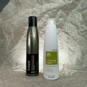 LAKME, Набор LAKME K.Therapy Revitalizing Shampoo Dry Hair Шампунь восстанавливающий для сухих волос, 300 мл + LAKME K.Style Thick&Volume Shape Лосьон для укладки волос, придающий объём, 250 мл