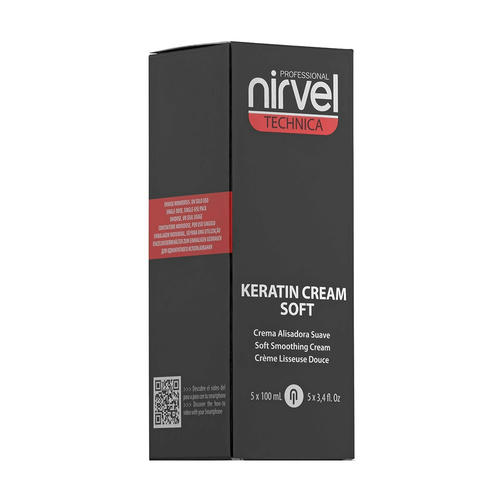 NIRVEL, Выпрямляющий крем для тонких и слабых волос Soft Smoothing Cream №2 Keratin, 5*100 мл