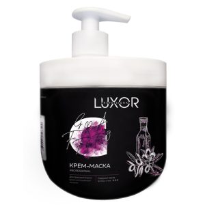 LUXOR, Крем-маска для волос с маслами арганы и чиа для придания блеска сухим и истощенным волосам Sulfate&Paraben Free с дозатором, 1000 мл
