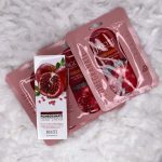 JIGOTT, Набор Крем для рук с экстрактом граната, 100 мл, Тканевая маска для лица с экстрактом граната, 3 шт