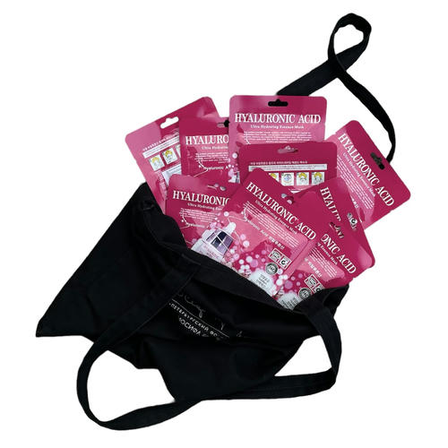 EKEL, Комплект тканевых масок для лица с гиалуроновой кислотой Hyaluronic Acid Ultra Hydrating Essence Mask, 10 шт