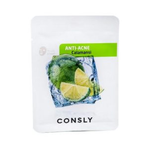 CONSLY, Противовоспалительная тканевая маска с экстрактом каламанси Calamansi Anti-Acne Mask Pack, 20 мл