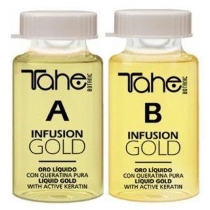 TAHE, Масло для укрепления и восстановления поврежденных волос Infusion A+B Gold, 2*10 мл