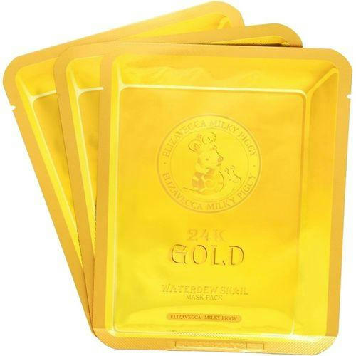 ELIZAVECCA, Маска для лица улиточная 24k Gold Water Dual Snail mask pack, 25гр