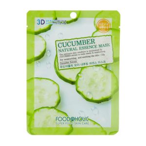 FOODAHOLIC, 3D маска для лица с экстрактом огурца Natural Essence Mask #Cucumber, 23 гр