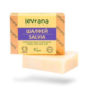 LEVRANA, Натуральное мыло ручной работы Шалфей, 100 гр