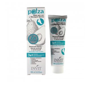 INVIT, Крем для ног с Оксидом Цинка Polza, 100 мл