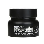 FARMSTAY, Многофункциональный крем с муцином черной улитки Black Snail All in One Cream, 100 мл