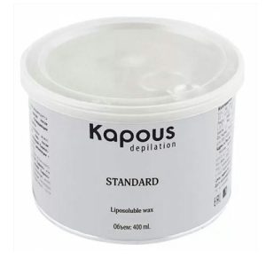 KAPOUS, Жирорастворимый воск синий с азуленом в банке Depilation, 400 мл