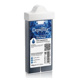 DEPILFLAX, Воск в картридже Азуленовый прозрачный с узким роликом для лица, 110 гр
