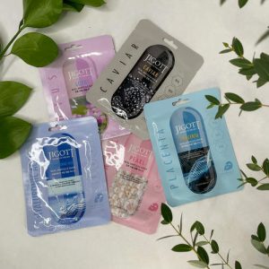 JIGOTT, НАБОР ТКАНЕВЫХ МАСОК ДЛЯ ЛИЦА "БЛЕСК И СИЯНИЕ КОЖИ", 5 шт