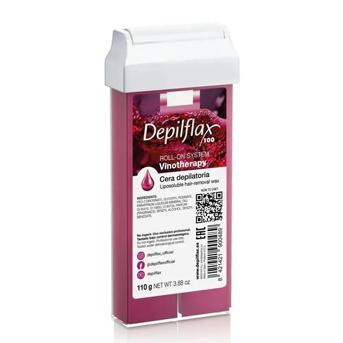 DEPILFLAX, Воск в картридже (средней плотности) Вино, 110 гр