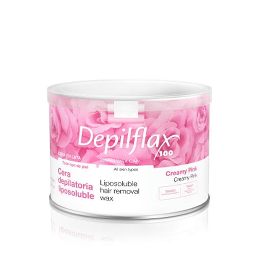 DEPILFLAX, Воск теплый в банке Розовый (плотный), 400 мл