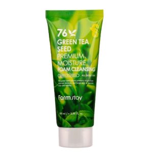 FARMSTAY, Ультраувлажняющая пенка для умывания с экстрактом зеленого чая 76 Green Tea Seed Premium Moisture Foam Cleansing, 100 мл