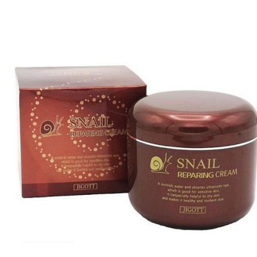 JIGOTT, Восстанавливающий крем с муцином улитки Snail Reparing Cream, 100 мл