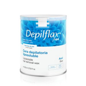 DEPILFLAX, Воск теплый в банке Азуленовый прозрачный, 800 мл