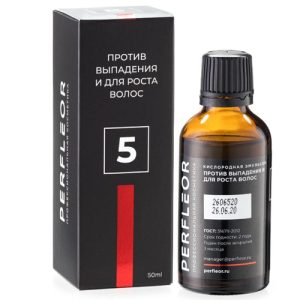 PERFLEOR, Кислородная эмульсия №5 от выпадения и для роста волос, 50 мл