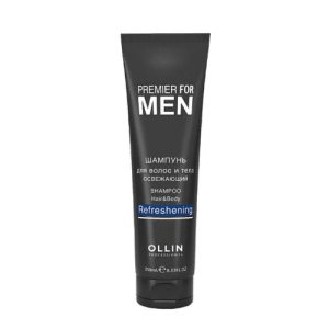 OLLIN, Шампунь для волос и тела освежающий Premier For Men, 250 мл