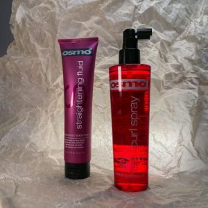 OSMO, Набор OSMO Спрей для усмирения непокорных кудрявых и курчавых волос, 250 мл + OSMO Кератиновый флюид для выпрямления кудрявых волос, 150 мл