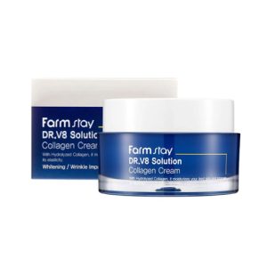 FARMSTAY, Крем для лица с коллагеном Dr.V8 Solution Collagen Cream, 50 мл