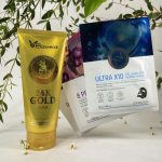 ELIZAVECCA, НАБОР ПЕНКА ДЛЯ УМЫВАНИЯ УЛИТОЧНАЯ 24K GOLD SNAIL CLEANSING FOAM, 180 МЛ И ТКАНЕВЫЕ МАСКИ ENOUGH 3 ШТ