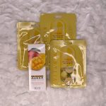 JIGOTT, Набор Крем для рук с маслом манго, 100 мл, Тканевая маска для лица с витаминами, 3 шт