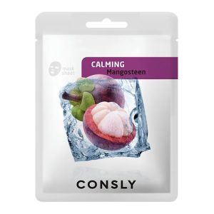 CONSLY, Успокаивающая тканевая маска с экстрактом мангостина Mangosteen Calming Mask Pack, 20 мл