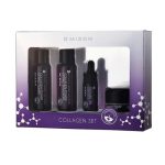 MIZON, Набор Collagen miniature SET: эмульсия для лица, тонер для лица, крем для кожи вокруг глаз, крем для лица, 2 х 40 + 10 + 9,3 мл