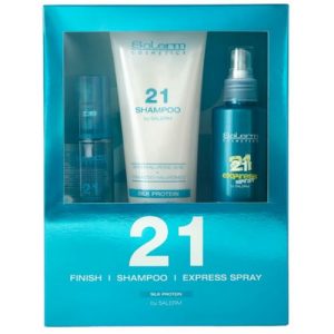 SALERM, Набор (Шампунь + Экспресс-спрей + Завершающий уход) SALERM 21, 150 мл + 300 мл + 100 мл