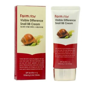 FARMSTAY, Восстанавливающий ВВ-крем с муцином улитки Visible Difference Snail BB Cream SPF50 PA++, 50 г