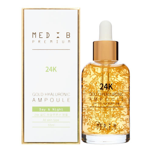 MEDB, Сыворотка для лица с гиалуроновой кислотой и золотом Premium 24K Gold Hyaluronic Ampoule, 55 мл