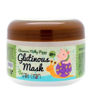 ELIZAVECCA, Крем с муцином улитки Glutinous Mask 80% Snail Cream, 100 гр