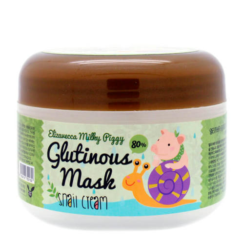 ELIZAVECCA, Крем с муцином улитки Glutinous Mask 80% Snail Cream, 100 гр