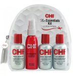 CHI, Набор дорожный Infra The Essentials (Шампунь + Кондиционер + Спрей-термозащита + Шелк), 4 x 59 мл