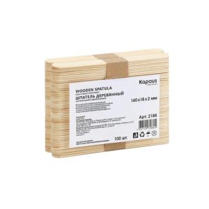 KAPOUS, Шпатель деревянный 140*18*2 мм, 100 шт./уп