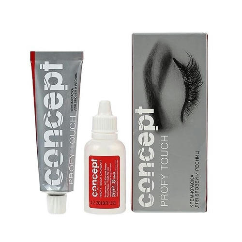 CONCEPT, Крем-краска для бровей и ресниц Profy Touch Черный, 30/20 мл — изображение 2