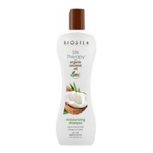 BIOSILK, Увлажняющий шампунь SILK THERAPY Organic Coconut Oil, 355мл