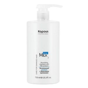 KAPOUS, Питательный шампунь с молочными протеинами для волос Milk Line, 750 мл