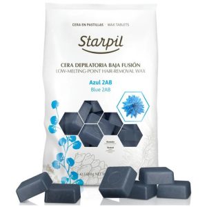 STARPIL, Воск горячий в брикетах в пакете Азуленовый (прозрачный +), 1000 гр