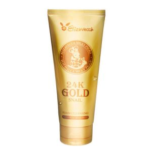 ELIZAVECCA, Пенка для умывания улиточная 24k gold snail Cleansing Foam, 180 мл